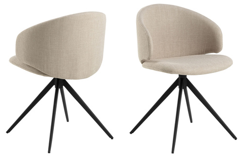 Actona Krzesło Do Jadalni Tapicerowane Ella Beżowe