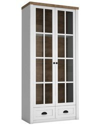 Prowansja Andersen W2S - Witryna 2-drzwiowa 2 Szuflady Sosna Andersen