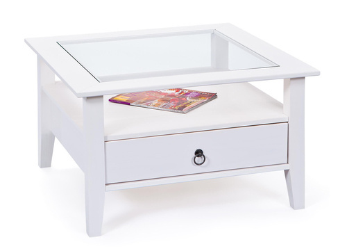 Stolik kawowy PROVENCE 1 drewniany biały