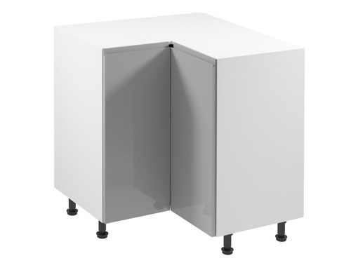 Szafka Kuchenna Dolna 2-drzwiowa Narożna D90N Bez Blatu Aspen Grey Szary Połysk