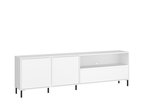 Avenale AVEF03 - Komoda RTV 2D1S Biały Alpejski Biały Połysk
