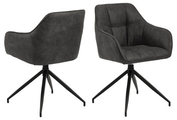 Brenda Antracyt Krzesło Do Jadalni Z Podłokietnikiem