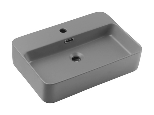 Umywalka Nablatowa Ceramiczna TRUST 2 MATT LIGHT GREY E-6282 Jasny Szary Mat