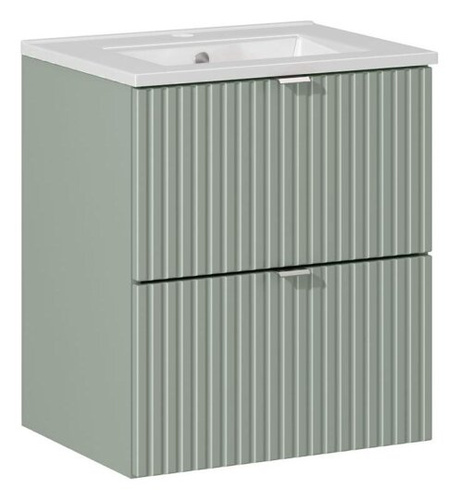 Szafka z umywalką 50 cm Line Reed Green z szufladami