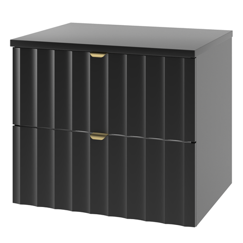 ARCOS-06 - Szafka pod Umywalkę z Blatem 2S 60cm Czarny Mat Zestaw-1