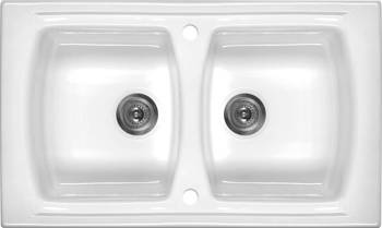 Zlewozmywak ceramiczny 2-komorowy Lusitano