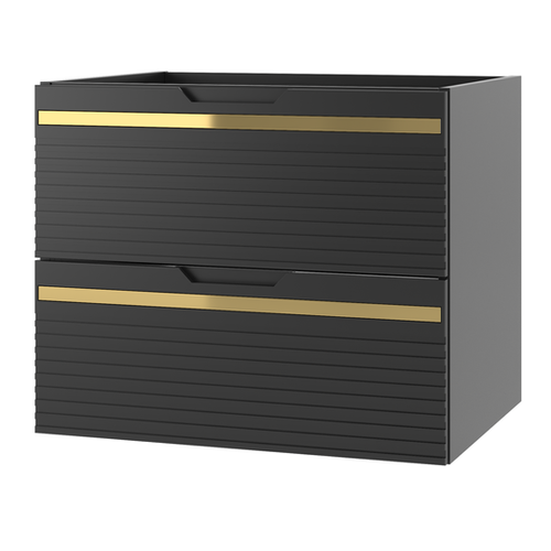 VESPER-02 - Szafka Pod Umywalkę 2S 60cm Czarny Mat