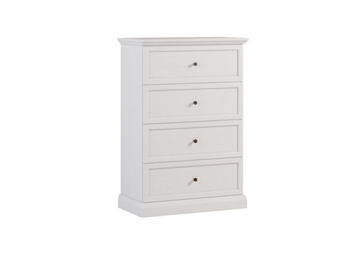 Lucca K4S - Komoda 4 Szuflady Biały Opal/Dąb Craft