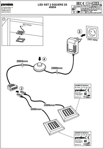 Oświetlenie LED 2 Sztuki Do Mebli Helvetia