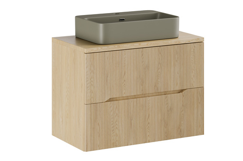 Zestaw Szafka z Blatem 80 cm i Umywalka Nablatowa Nordic Cremona