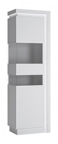 Lyon Biały LYOV03L - Witryna Lewostronna 1-drzwiowa Biała