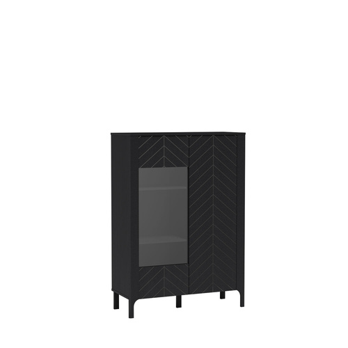 MALUMI-3 - Witryna 2-drzwiowa Czarny Painflow