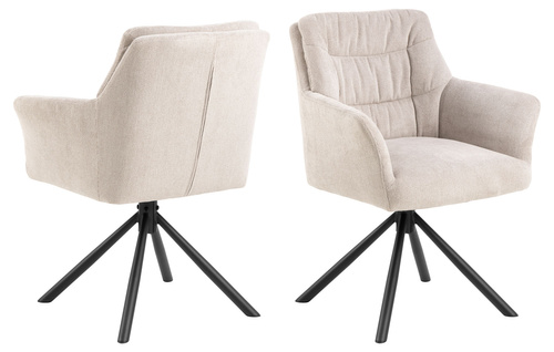 Actona Krzesło Do Jadalni z Podłokietnikiem Alonso Beżowy