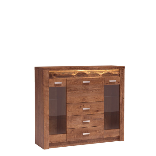 INDIANAPOLIS-8 - Witryna z Barkiem 3D3S Jesion Jasny