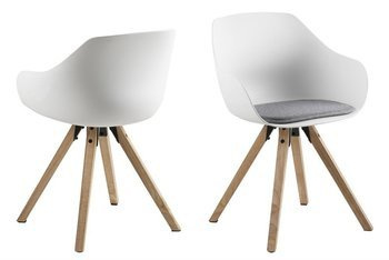 Tina Krzesło Białe z siedziskiem