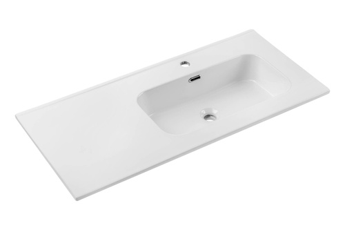Umywalka Meblowa Ceramiczna 100 cm Prawa GO 2 100CM R DP E-8095-100R Biały Połysk