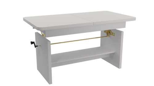 JANEK - Ławostół Ława Rozkładana Stolik Kawowy Biel Alpejska