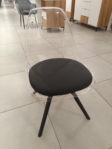 Henning - Krzesło przezroczyste/czarne_01