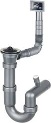 Syfon do zlewozmywaka stalowego 1-komorowego