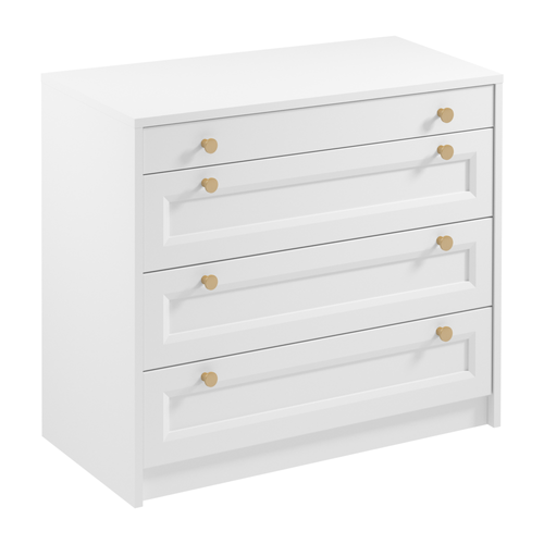 Rel K4S - Komoda 4 Szuflady Biały Platynowy Mat