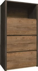 MONTANA GREY KS3 - Komoda 3 Szuflady Dąb Lefkas/Smooth Grey