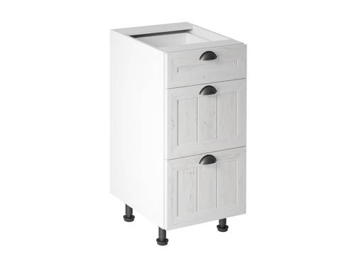Szafka Kuchenna Dolna 3 Szuflady D40S3 Prowansja Sosna Andersen Biały Mat