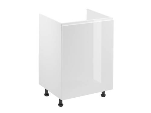 Szafka Kuchenna Dolna 1-drzwiowa Zabudowa Zlewozmywaka Prawa D60Z-P Aspen White Biały Połysk