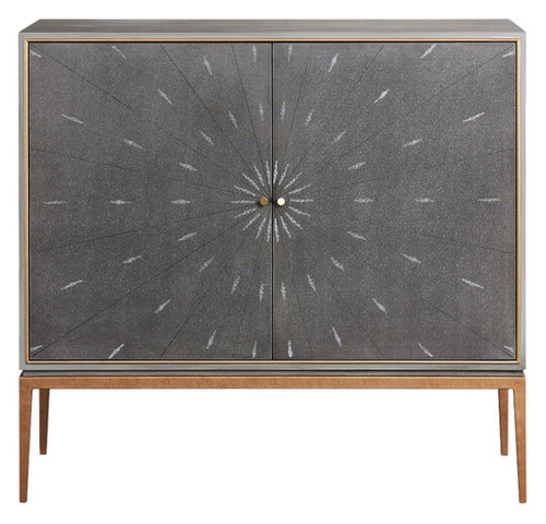 Stilig ST012 Komoda 100 cm szara złote akcenty ekoskóra