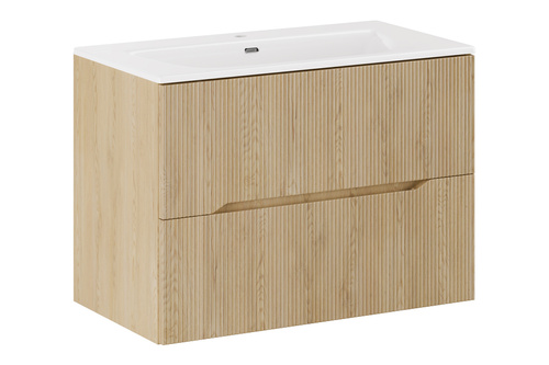 Zestaw Szafka z Umywalką Meblową 80 cm 2 Szuflady Nordic Cremona