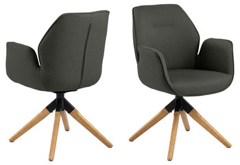 Aura Krzesło Do Jadalni Z Podłokietnikiem Szare