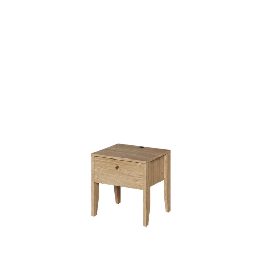 COZY CZ-05 - Stolik Nocny 1 Szuflada Porty USB Dąb Olejowany