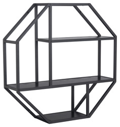 Seaford Półka Ścienna Czarna