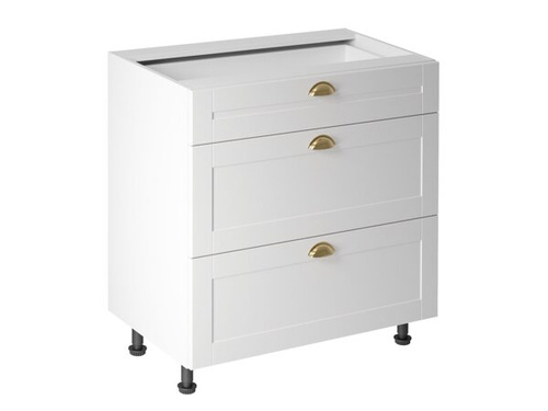 Szafka Kuchenna Dolna 3 Szuflady D80S3 Linea White Biały Mat