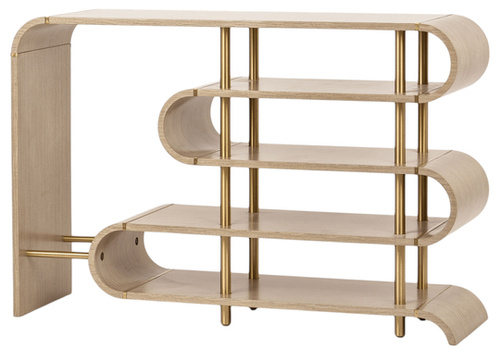 Stilig ST962 Konsola szaro-brązowa sinusoidalne półki