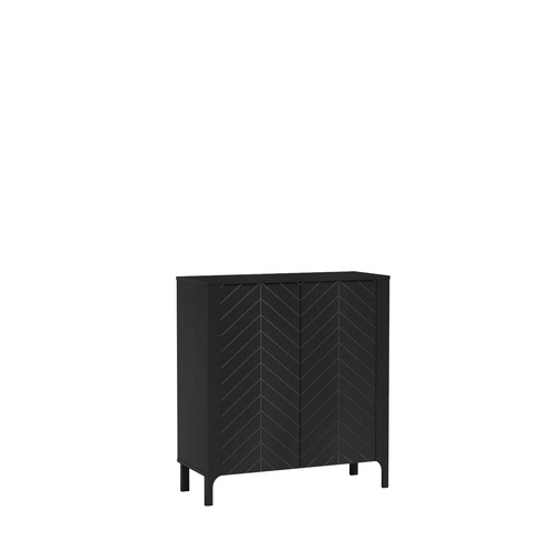 MALUMI-2 - Komoda 2-drzwiowa Czarny Painflow