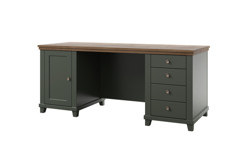 Evora Office - Biurko 1D4S Zielony Dąb Lefkas