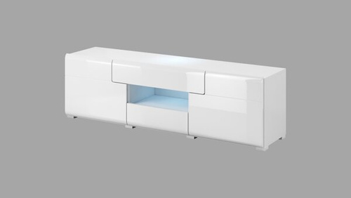 Toledo WM Komoda RTV 2D2S Mała Biały / Biały Połysk