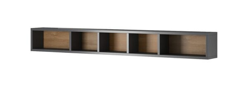 Toledo WM Półka Wisząca Antracyt Połysk / Dąb Grandson