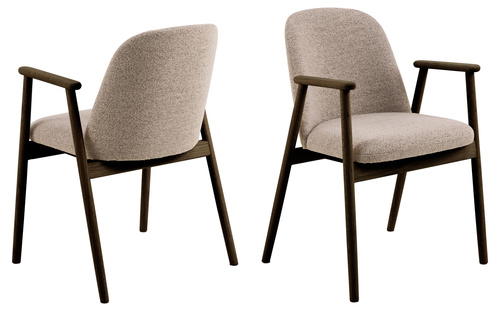 Actona Krzesło do Jadalni z Podłokietnikiem Leo Beżowy Dąb Dymiony