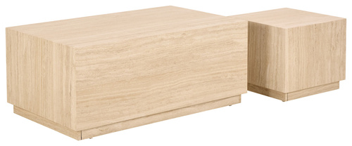 Actona Stolik Kawowy Dice 2 Sztuki Trawertyn