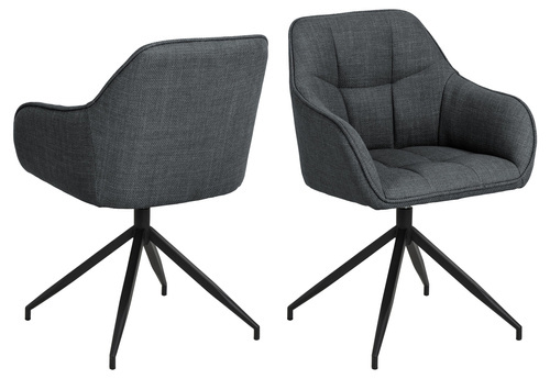 Actona Krzesło Z Podłokietnikiem Brenda Szare