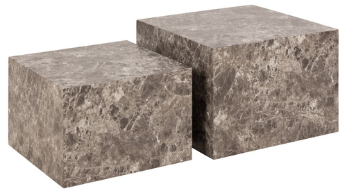 Actona Stolik Kawowy Dice 2 Sztuki Light Brown Emperador