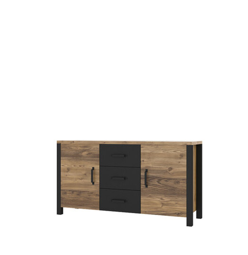 Olin WM Komoda 2D3S Świerk Appenzell / Czarny Mat