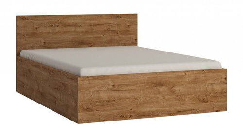 Fribo FRIZ05 - Łóżko Ze Stelażem 140 Dąb Ribbeck Złoty