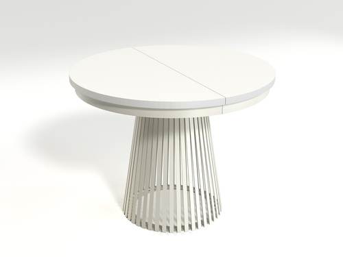 GARDA - Stół Okrągły Rozkładany Biel Alpejska Cashmere