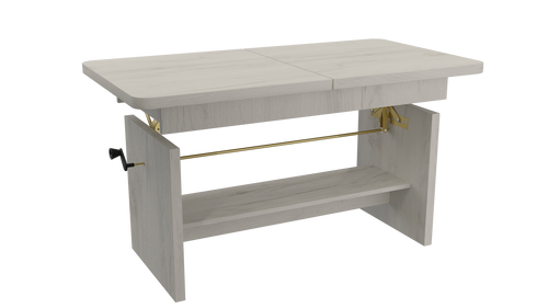 JANEK - Ławostół Ława Rozkładana Stolik Kawowy Kraft Biały