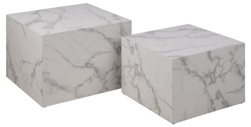 Actona Zestaw Stolików Kawowych Dice Biały