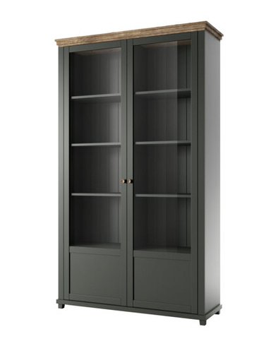 Evora WM Witryna 2-drzwiowa Zielony / Dąb Lefkas