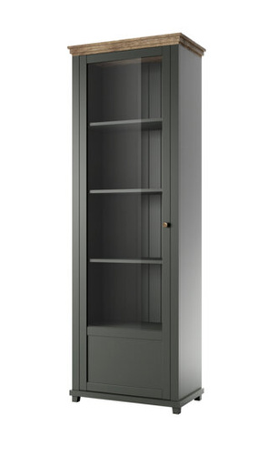 Evora WM Witryna 1-drzwiowa Lewa Zielony / Dąb Lefkas