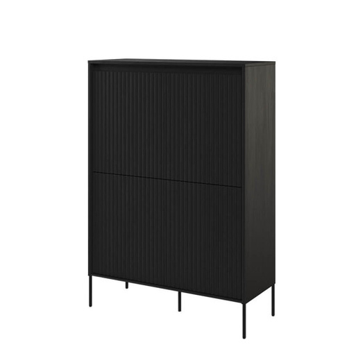 TREND TR-03 - Szafka 4-drzwiowa Z Oświetleniem Czarna